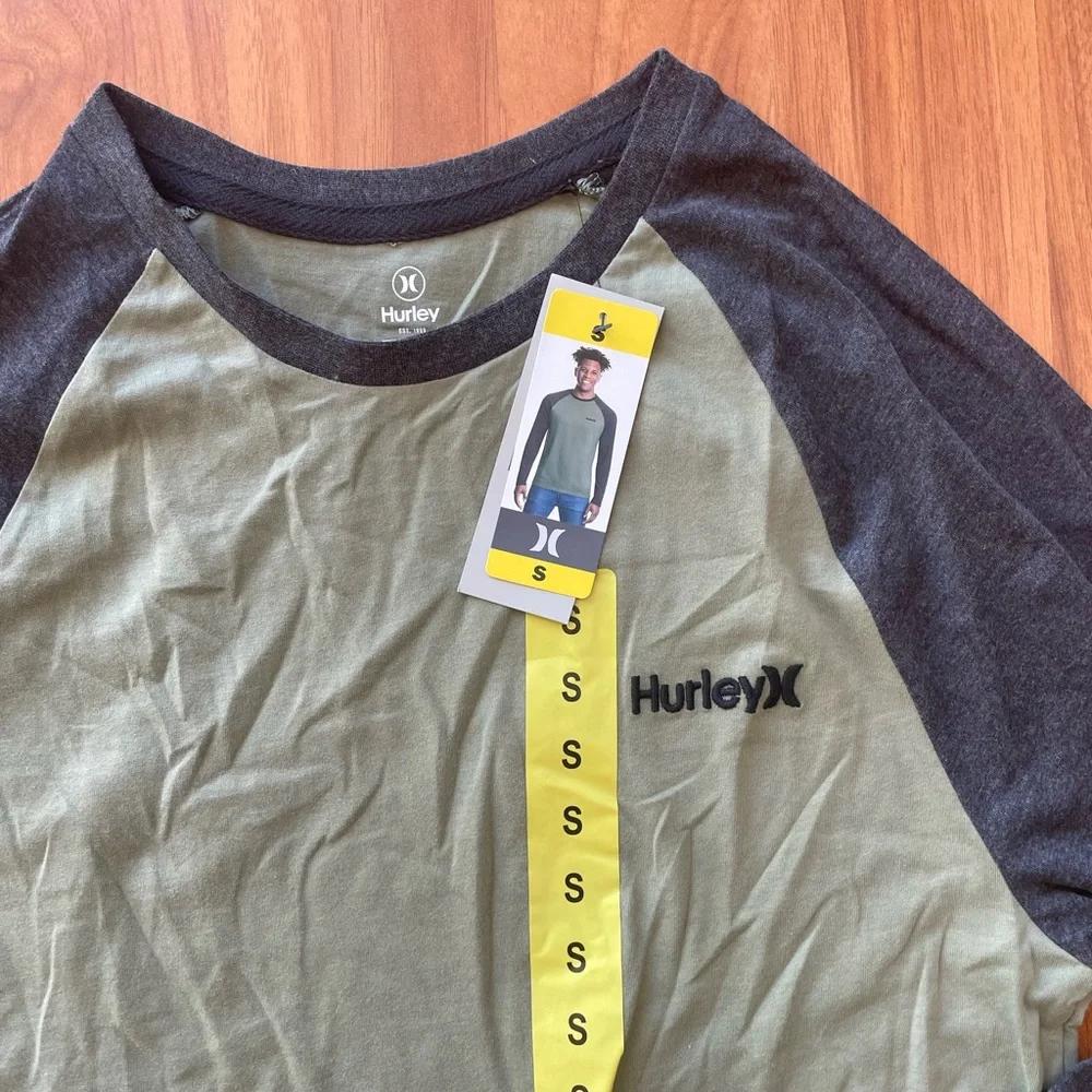 Hurley mens raglan baseball tee brand new with tags - Picture 2 of 5
